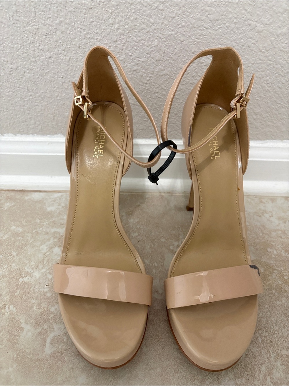 Michael Kors Leather Ankle-Strap Heels